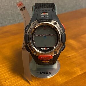 NEW Timex T5F851 Men's Ironman Triathlon 30 Lap Hook & Loop Fabric Strap Watch